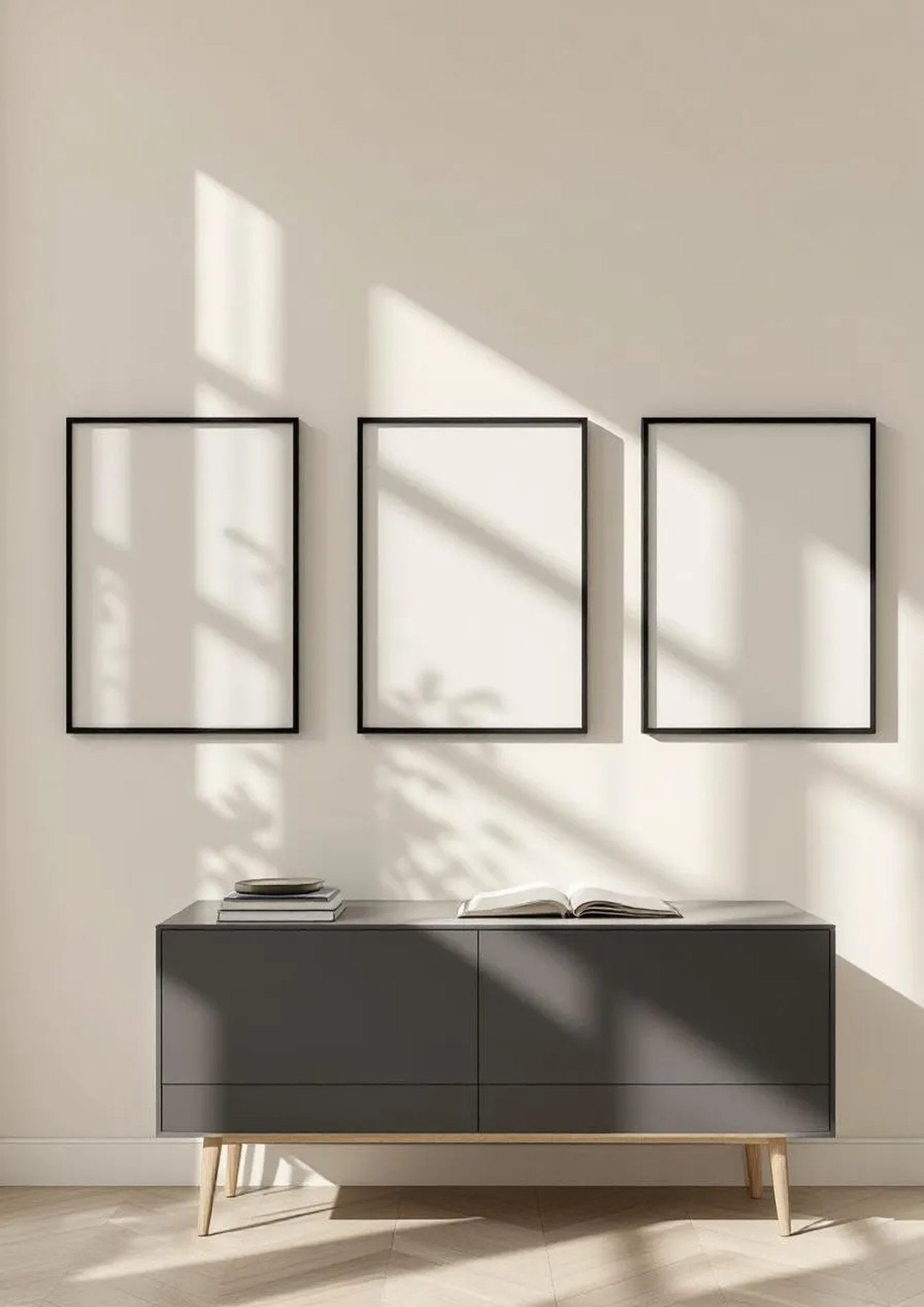 Frame Lifestyle Frame Mockup — Matte Black Frame Portrait 2:3 — Perspective View — #00177 | MockupBulk