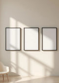 Frame Wall Art Mockup — Matte Black Frame Portrait 4:5 — Perspective View — #00180 | MockupBulk
