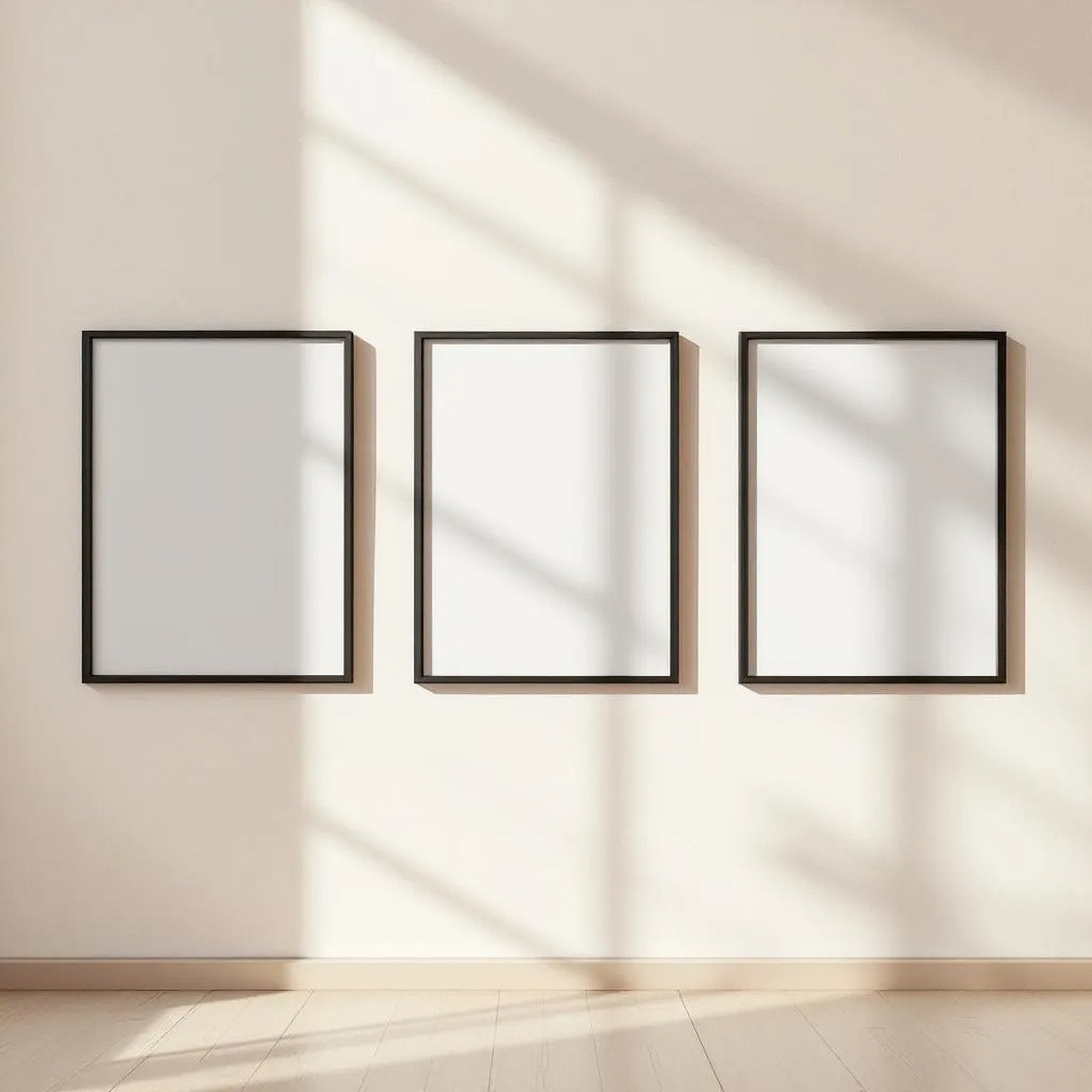 Frame Editorial Room Mockup — Plain Square Frame Portrait 2:3 — Perspective View — #00187 | MockupBulk