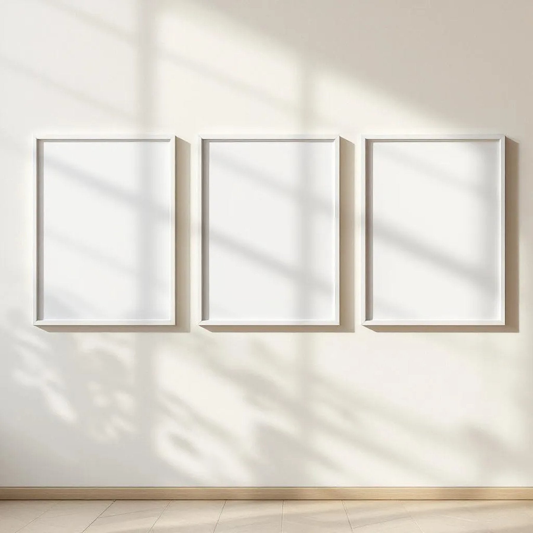 Frame Room Scene Mockup — Plain Square Frame Portrait 2:3 — Perspective View — #00196 | MockupBulk