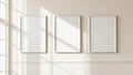 Frame Wall Art Mockup — White Frame Square 1:1 — Perspective View — #00197 | MockupBulk