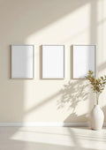 Frame High-Res Frame Mockup — White Frame Portrait 2:3 — Perspective View — #00198 | MockupBulk