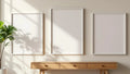 Frame High-Res Frame Mockup — White Frame Portrait 2:3 — Perspective View — #00200 | MockupBulk