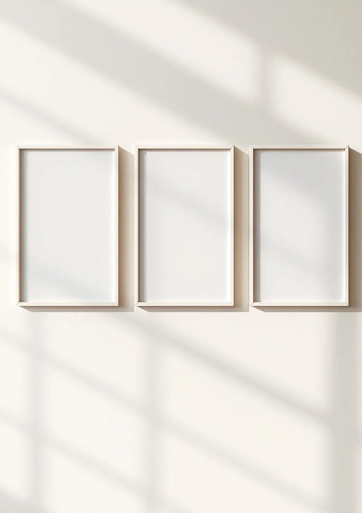 Frame Editorial Room Mockup — White Frame Portrait 2:3 — Perspective View — #00201 | MockupBulk
