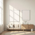Frame Professional Frame Mockup — Plain Square Frame Portrait 2:3 — Perspective View — #00202 | MockupBulk