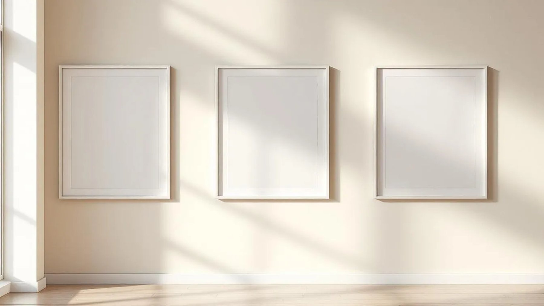 Frame High-Res Frame Mockup — White Frame Portrait 5:7 — Perspective View — #00209 | MockupBulk