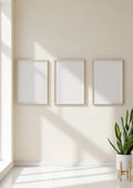Frame Lifestyle Frame Mockup — White Frame A-Series (A4 / A3) — Perspective View — #00210 | MockupBulk