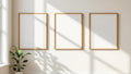 Frame Professional Frame Mockup — Natural Oak Frame A-Series (A4 / A3) — Perspective View — #00212 | MockupBulk