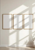 Frame Premium Interior Mockup — Natural Oak Frame Portrait 2:3 — Perspective View — #00213 | MockupBulk