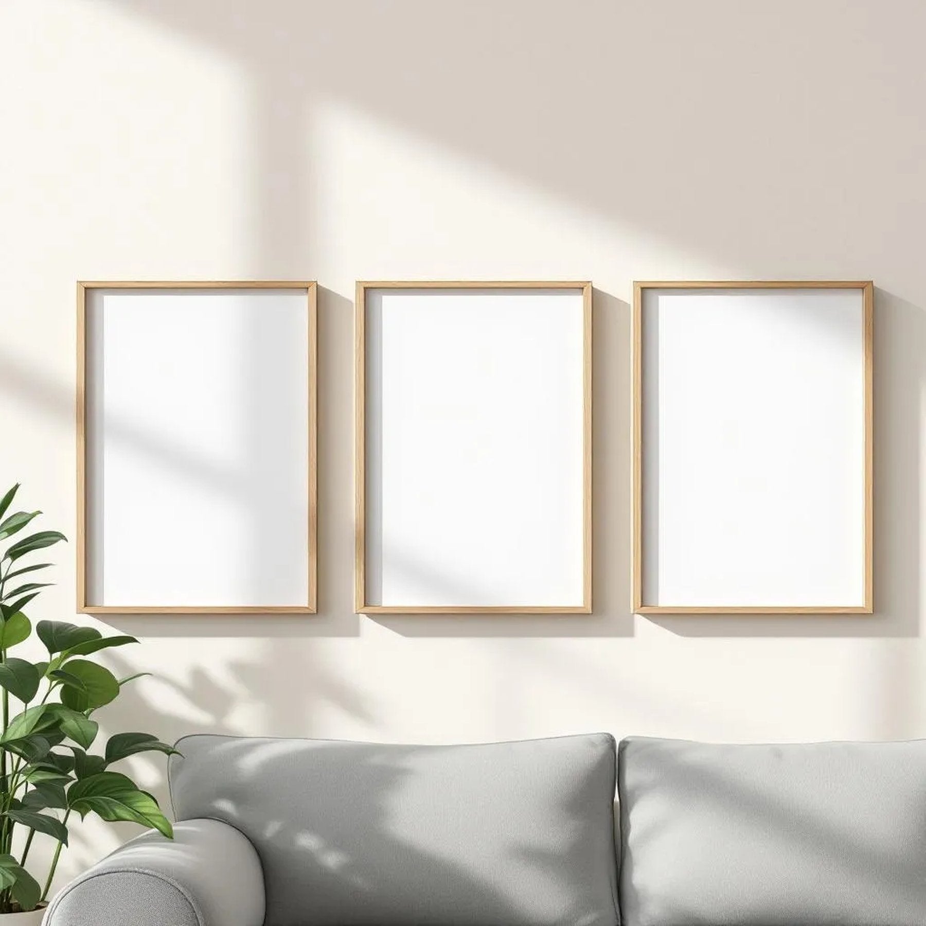 Frame Styled Room Mockup — Plain Square Frame Square 1:1 — Perspective View — #00220 | MockupBulk