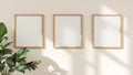 Frame Styled Room Mockup — Natural Oak Frame Portrait 2:3 — Perspective View — #00221 | MockupBulk