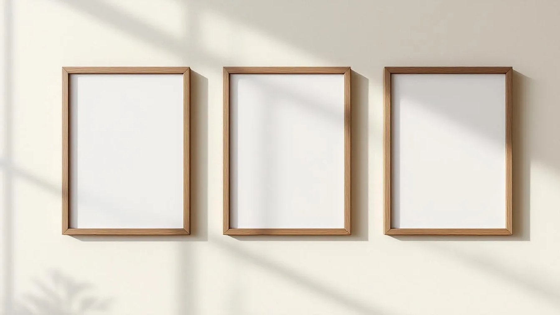 Frame Editorial Room Mockup — Walnut Frame Square 1:1 — Perspective View — #00233 | MockupBulk