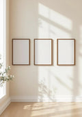Frame High-Res Frame Mockup — Walnut Frame Portrait 2:3 — Perspective View — #00234 | MockupBulk