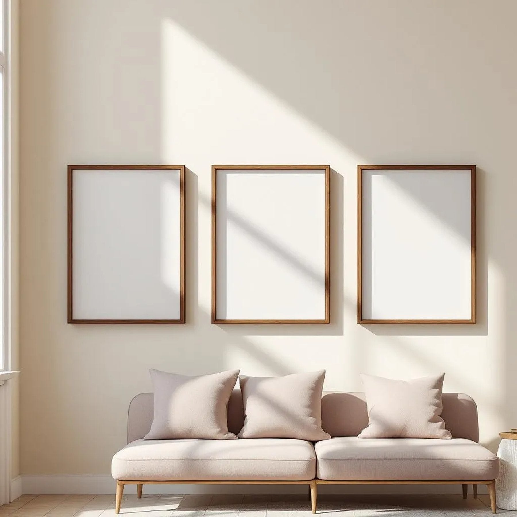 Frame Styled Room Mockup — Plain Square Frame Landscape 11x14 — Perspective View — #00235 | MockupBulk