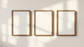 Frame Premium Interior Mockup — Walnut Frame Square 1:1 — Perspective View — #00242 | MockupBulk