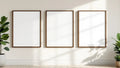 Frame High-Res Frame Mockup — Walnut Frame Square 1:1 — Perspective View — #00245 | MockupBulk
