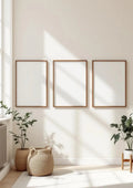 Frame Styled Room Mockup — Walnut Frame Portrait 2:3 — Perspective View — #00246 | MockupBulk