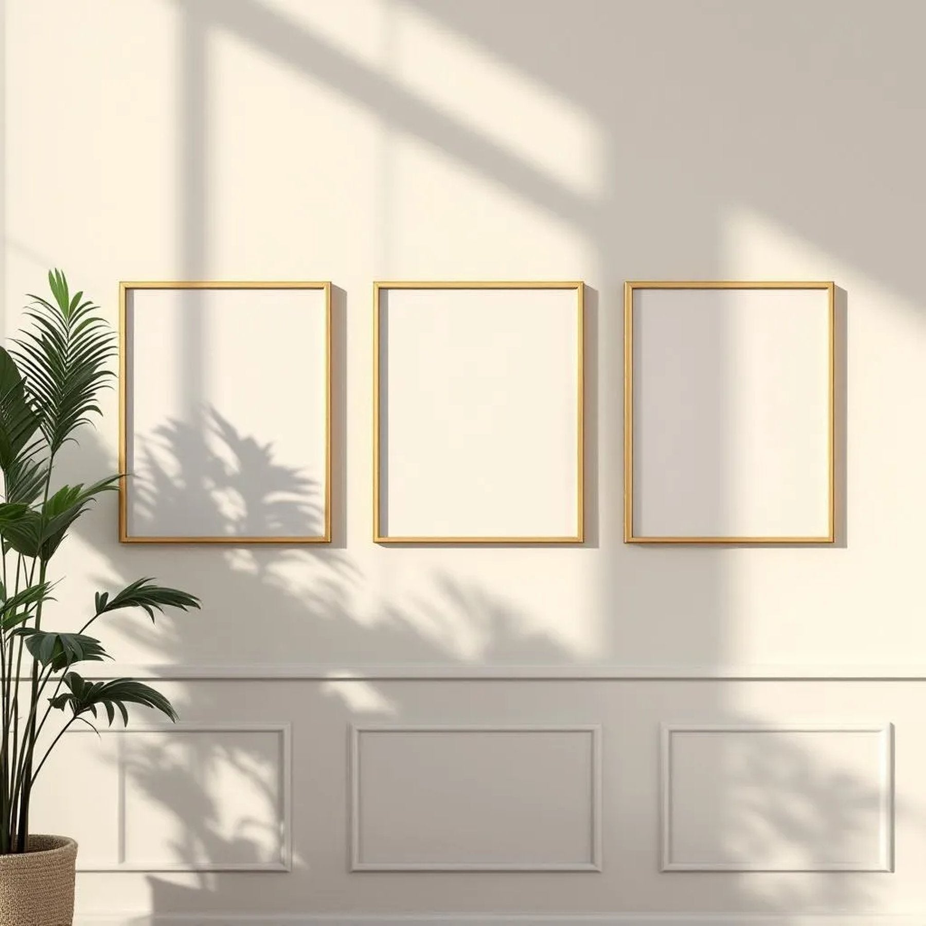 Frame Premium Interior Mockup — Plain Square Frame Portrait 2:3 — Perspective View — #00253 | MockupBulk