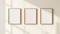 Frame Professional Frame Mockup — Gold Frame Square 1:1 — Perspective View — #00260 | MockupBulk