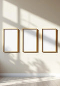 Frame Professional Frame Mockup — Gold Frame Portrait 2:3 — Perspective View — #00264 | MockupBulk