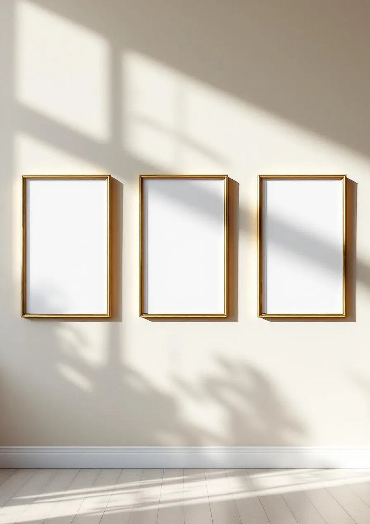 Frame Professional Frame Mockup — Gold Frame Portrait 2:3 — Perspective View — #00264 | MockupBulk
