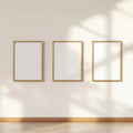 Frame Interior Frame Mockup — Plain Square Frame Portrait 2:3 — Perspective View — #00265 | MockupBulk