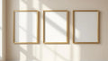 Frame High-Res Frame Mockup — Gold Frame Square 1:1 — Perspective View — #00269 | MockupBulk