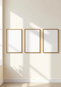 Frame Interior Frame Mockup — Gold Frame Portrait 2:3 — Perspective View — #00270 | MockupBulk