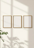 Frame Premium Interior Mockup — Gold Frame Portrait 2:3 — Perspective View — #00273 | MockupBulk