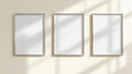 Frame Premium Interior Mockup — Silver Frame Square 1:1 — Perspective View — #00278 | MockupBulk