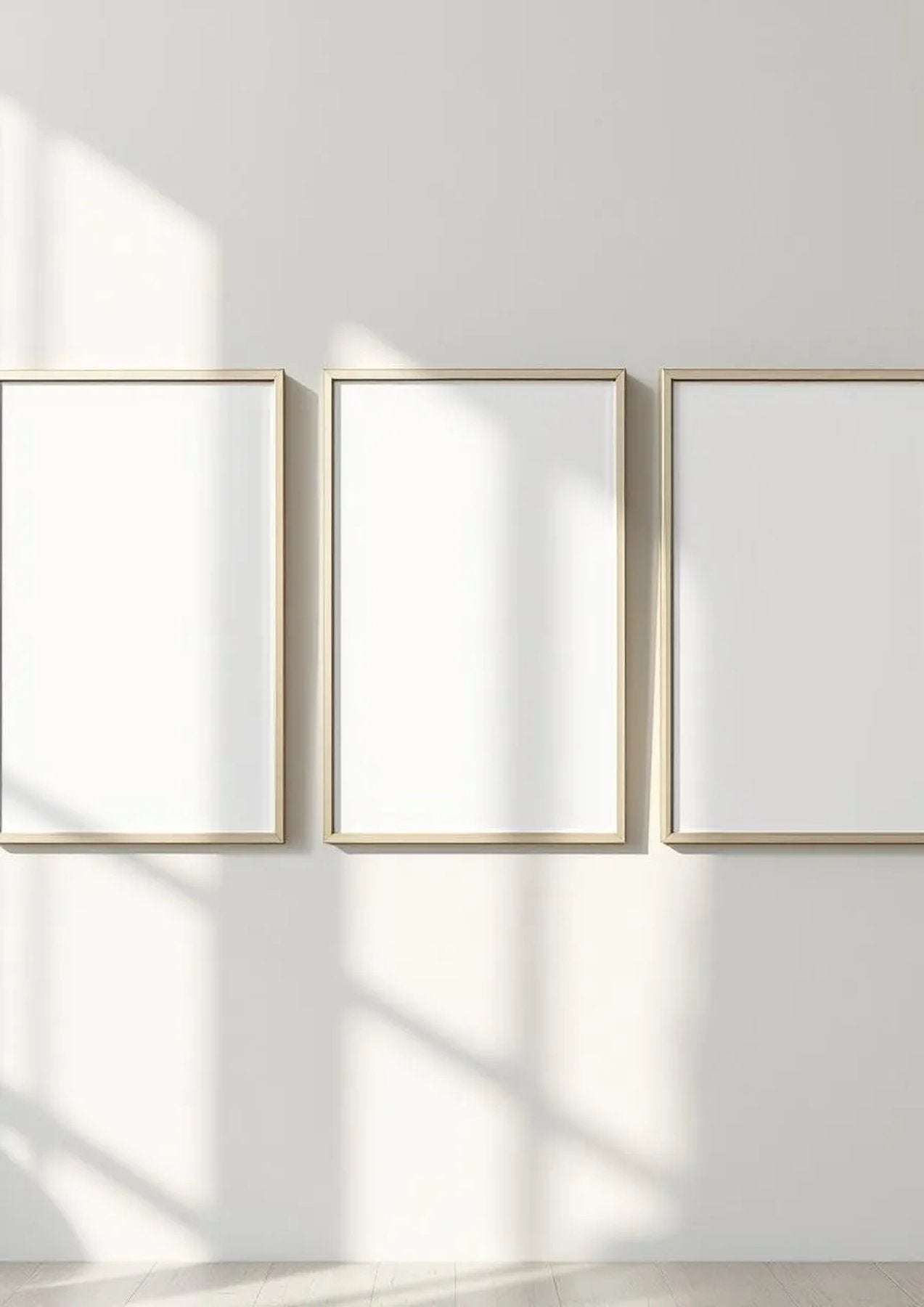 Frame Room Scene Mockup — Silver Frame Portrait 2:3 — Perspective View — #00285 | MockupBulk