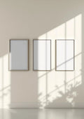 Frame High-Res Frame Mockup — Silver Frame Portrait 2:3 — Perspective View — #00291 | MockupBulk