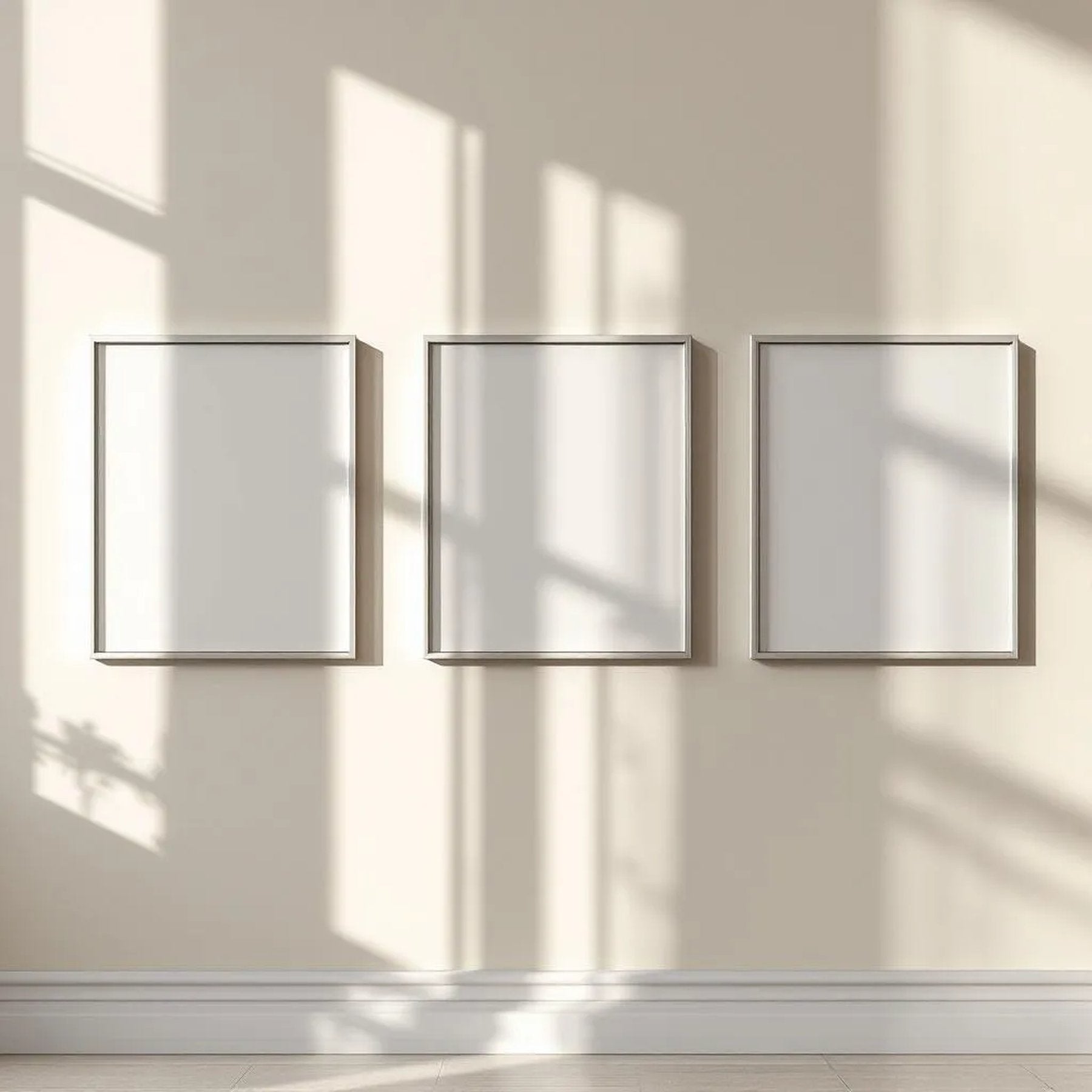 Frame Frame Display Mockup — Plain Square Frame Portrait 2:3 — Perspective View — #00292 | MockupBulk