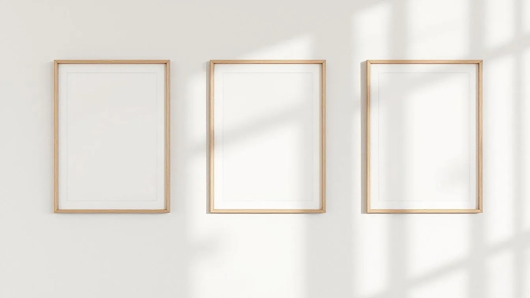 Frame Room Scene Mockup — Raw Pine Frame Square 1:1 — Perspective View — #00296 | MockupBulk