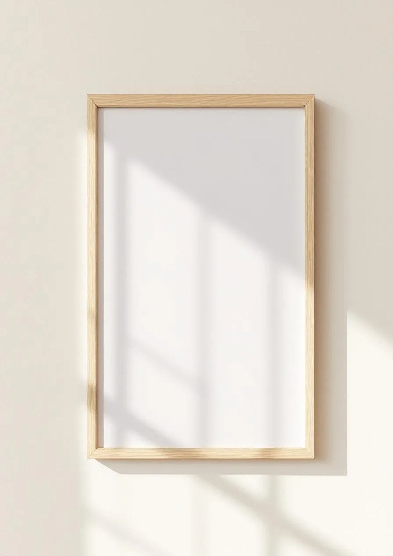 Frame Styled Room Mockup — Raw Pine Frame Square 1:1 — Perspective View — #00300 | MockupBulk