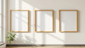 Frame Lifestyle Frame Mockup — Raw Pine Frame Landscape 3:4 — Perspective View — #00302 | MockupBulk