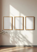 Frame High-Res Frame Mockup — Raw Pine Frame Portrait 2:3 — Perspective View — #00303 | MockupBulk