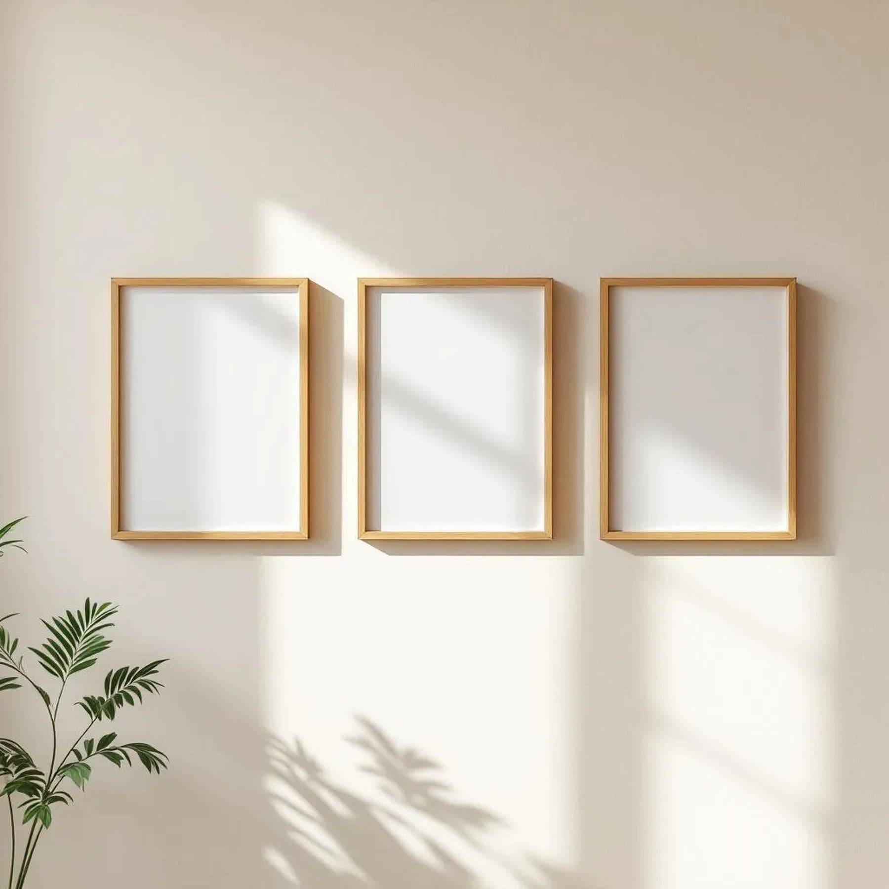 Frame Premium Interior Mockup — Plain Square Frame Portrait 2:3 — Perspective View — #00304 | MockupBulk