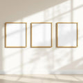 Frame Room Scene Mockup — Plain Square Frame Square 1:1 — Perspective View — #00307 | MockupBulk
