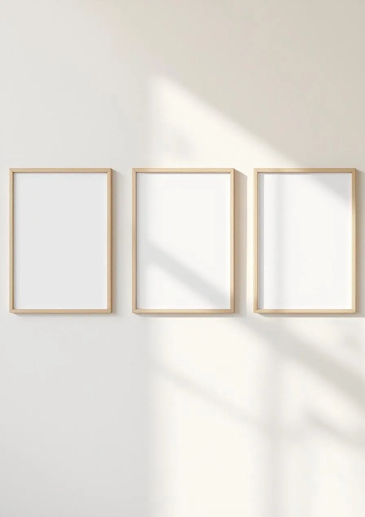 Frame Styled Room Mockup — Raw Pine Frame Landscape 3:4 — Perspective View — #00312 | MockupBulk
