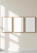 Frame Interior Frame Mockup — Raw Pine Frame Portrait 2:3 — Perspective View — #00315 | MockupBulk