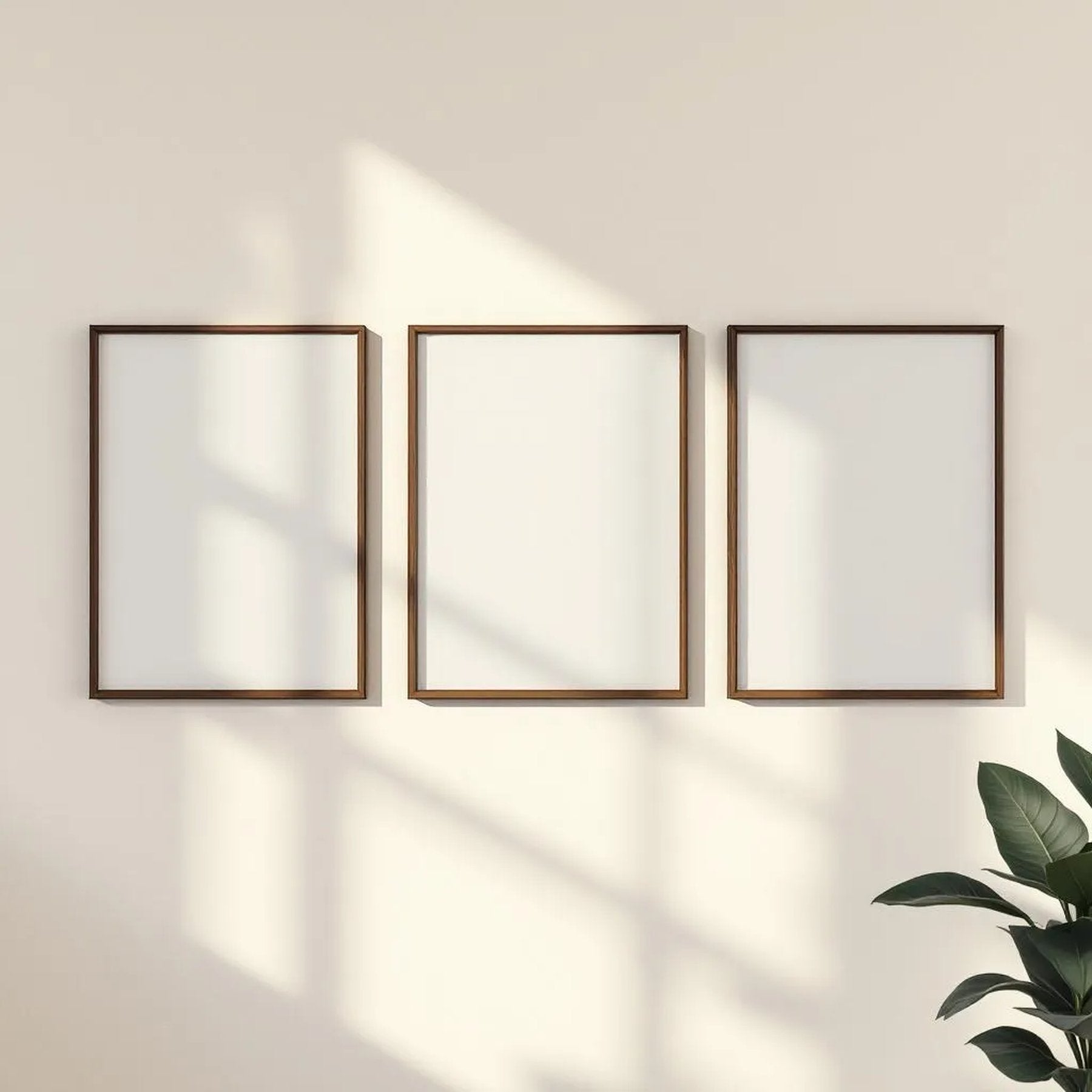 Frame Editorial Room Mockup — Plain Square Frame Portrait 2:3 — Perspective View — #00316 | MockupBulk