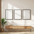 Frame Frame Display Mockup — Plain Square Frame Portrait 2:3 — Perspective View — #00319 | MockupBulk