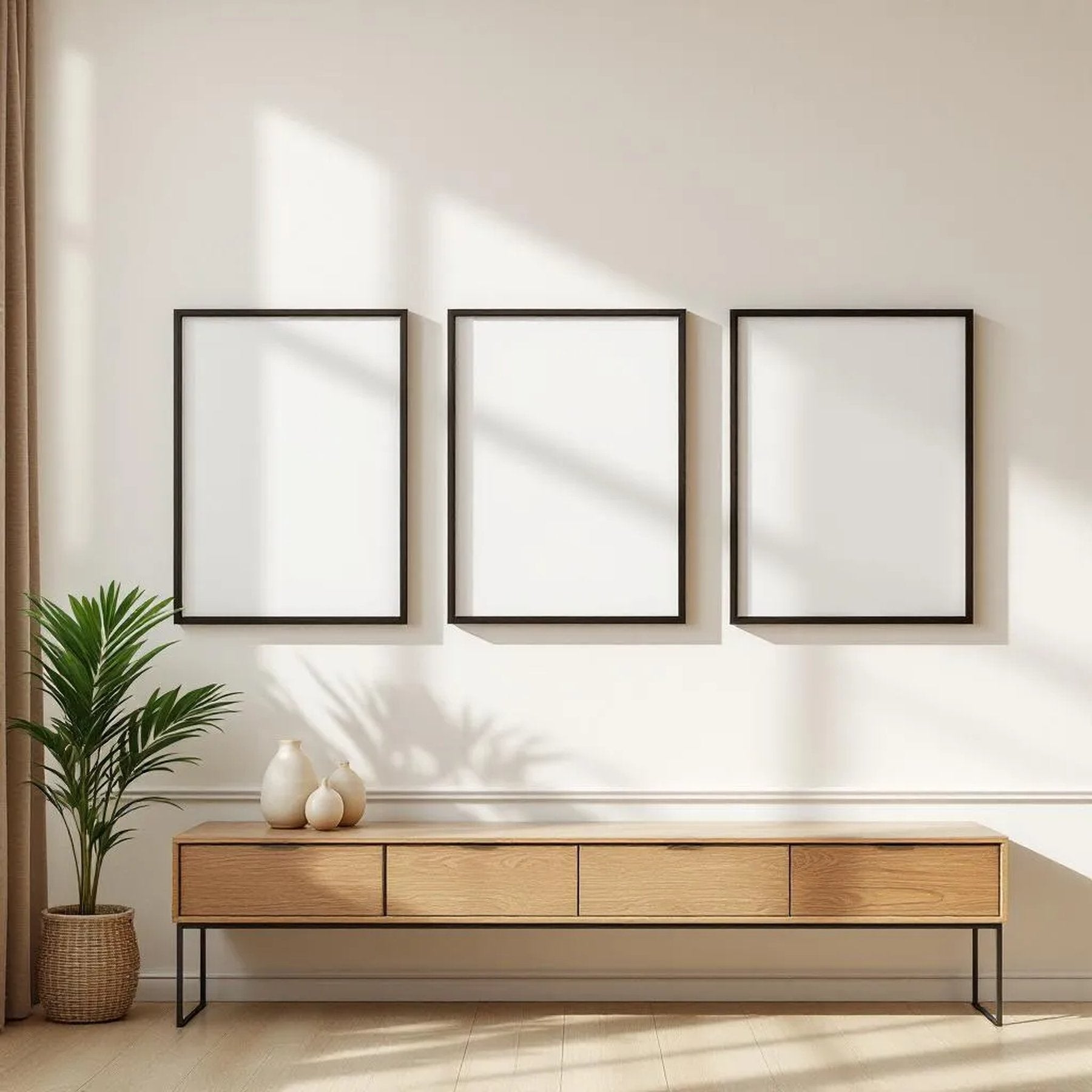 Frame Frame Display Mockup — Plain Square Frame Portrait 2:3 — Perspective View — #00319 | MockupBulk