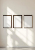 Frame Premium Interior Mockup — Espresso Frame Portrait 4:5 — Perspective View — #00321 | MockupBulk