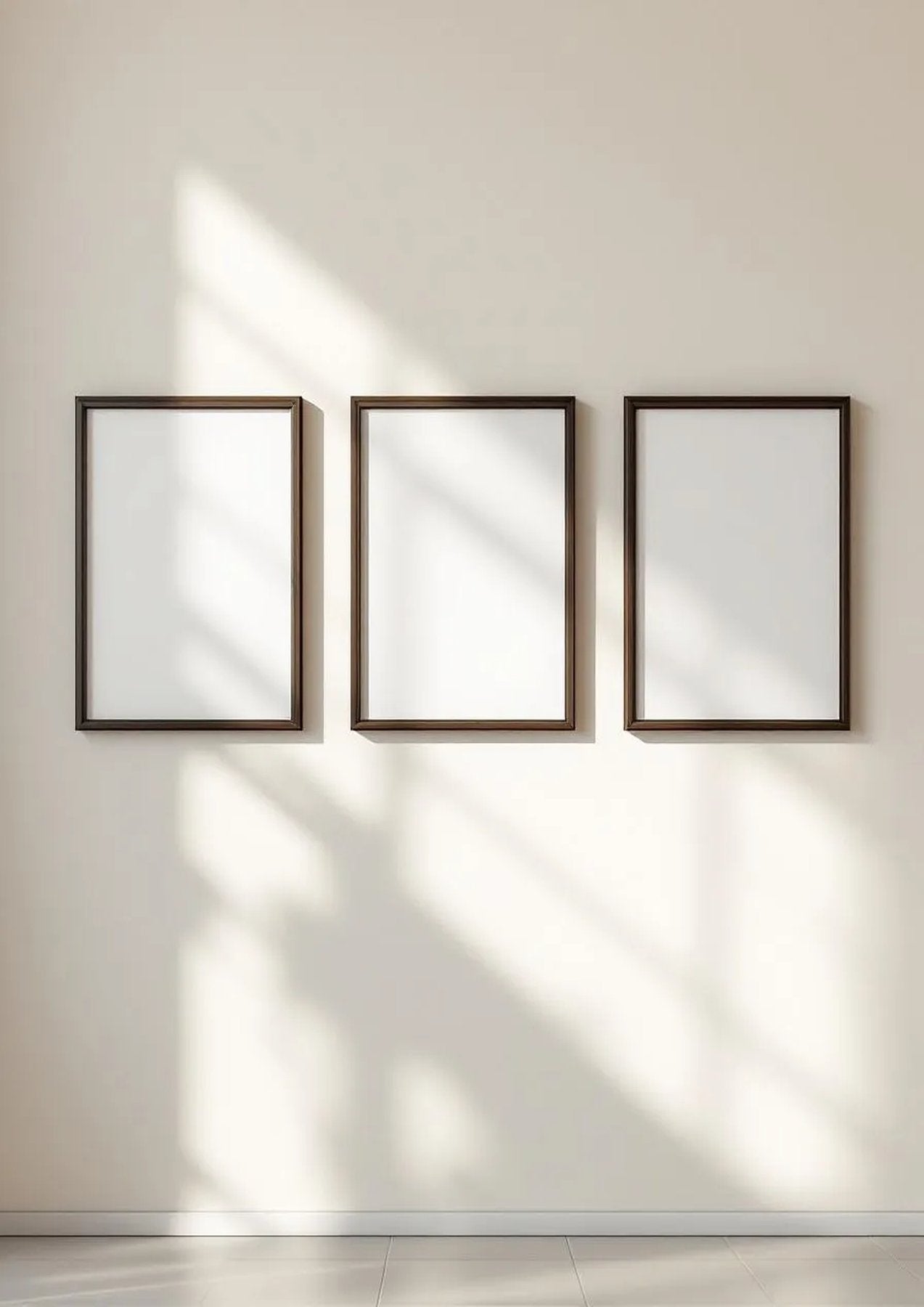 Frame Premium Interior Mockup — Espresso Frame Portrait 4:5 — Perspective View — #00321 | MockupBulk