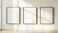 Frame Premium Interior Mockup — Espresso Frame Square 1:1 — Perspective View — #00323 | MockupBulk