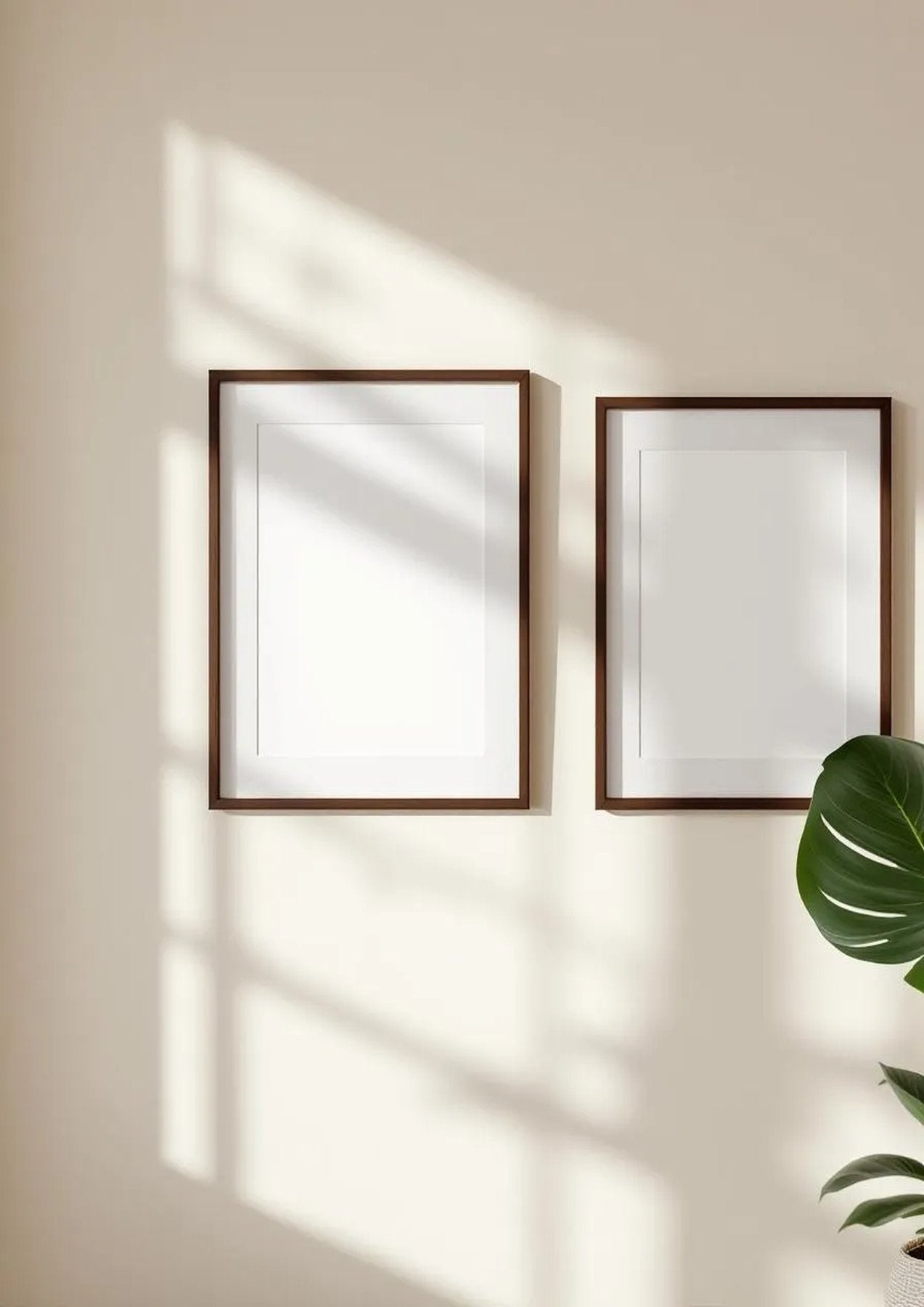 Frame Styled Room Mockup — Espresso Frame Portrait 2:3 — Perspective View — #00324 | MockupBulk