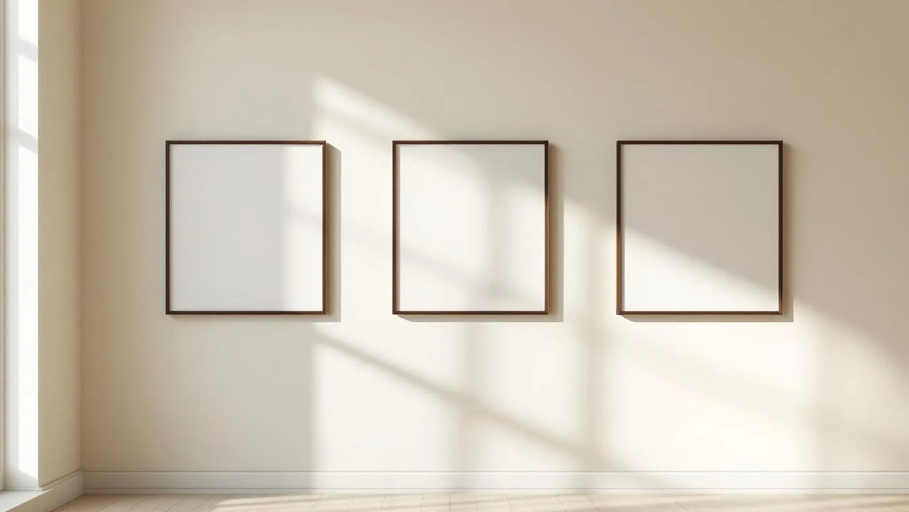 Frame High-Res Frame Mockup — Espresso Frame Landscape 11x14 — Perspective View — #00326 | MockupBulk