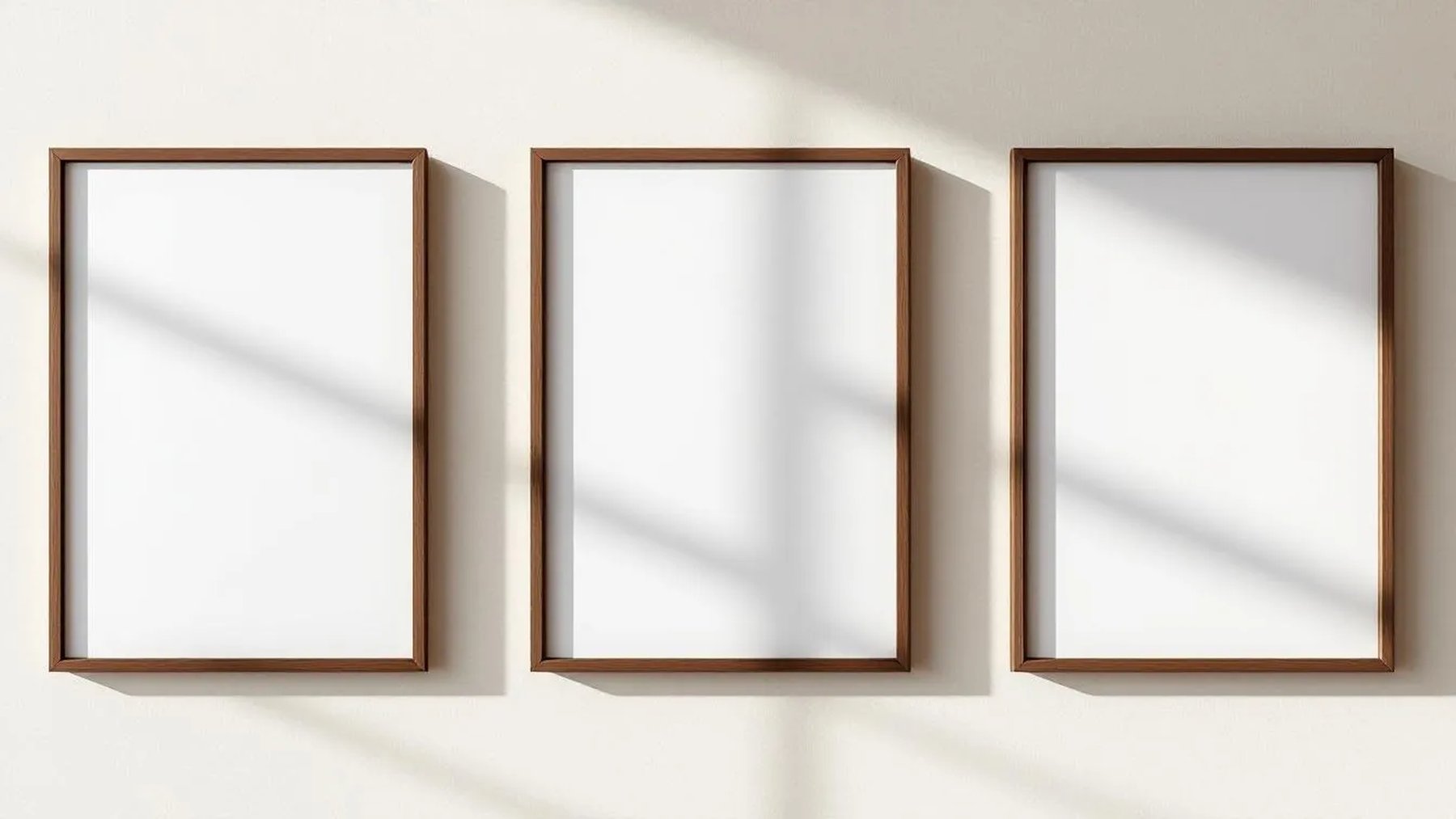 Frame Interior Frame Mockup — Espresso Frame Square 1:1 — Perspective View — #00329 | MockupBulk